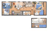 Airy skylight apt, 5 min to Republic Square - B&B Belgrade