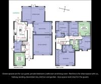 King size room with own bathroom & livingroom in a luxury home, free WiFi, HOMESTAY - Ferienwohnung West Byfleet