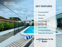 Tropical Villa Pool Courtyard & Garden View - B&B Fort Lauderdale