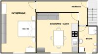 Appartement met 1 Slaapkamer en Uitzicht op de Tuin