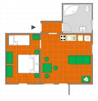 One-Bedroom Apartment with Kitchenette and Terrace