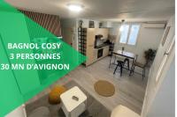 Bagnol Cosy- 3 personnes - 30 minutes Avignon - B&B