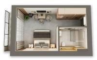 One-Bedroom Apartment with Pool View