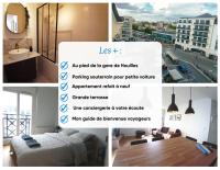 T3 en face de la gare, Terrasse-Rooftop, Parking - Ferienwohnung Houilles