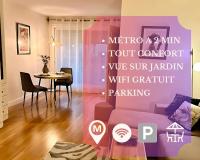 L'écrin du 12- Studio élégant sur jardin avec parking - B&B Paris