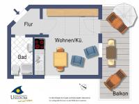 Apartment mit Balkon und Terrasse