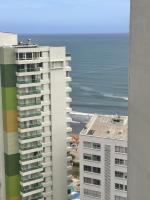 Relajante Vista al Mar, ApartaEstudio Piso Alto, Laguito-Bocagrande, A pocos pasos de la Playa Cerca hotel Dann - Chambres d'hôtes Carthagène