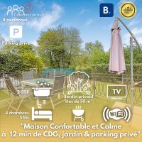 Maison spacieuse avec jardin et parking privé - B&B Moussy-le-Neuf
