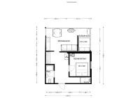 Apartment mit 1 Schlafzimmer und Gartenblick