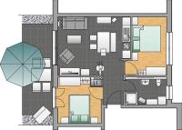 Appartamento con 2 Camere da Letto e Terrazza