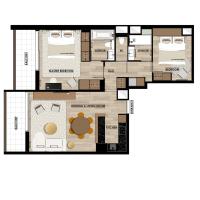 Appartamento con 2 Camere da Letto