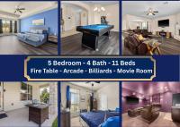 NEW 12 Bd Temple House, up to 14 PPL, Perfect for Families, Contractors, Large Groups, In Home Theatre, Arcade, Billiards - Professionally Managed By Stay Albatross Furnished Rentals - B&B Temple