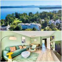 Snug Stays 8 - ruhige Toplage Seeblick Design-Wohnung I 3-Zimmer I zentral - Ferienwohnung Tutzing