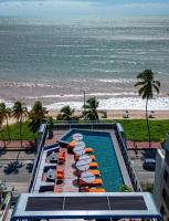 Viva hospedagens - Flat 009 beira mar com Varanda e piscina aquecida - B&B João Pessoa