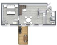 Appartement met Balkon