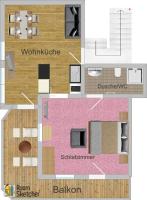 Appartement met 1 Slaapkamer en een Balkon