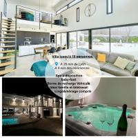 Villa Lumière - Confort, spa, piscine, recharge véhicule & babyfoot - Chambres d’hôtes Beynost