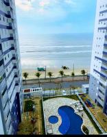 Apartamento frente ao mar com piscina, a 5 minutos da Cachoeira 1 quarto - Ferienwohnung Mongaguá