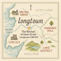 Borders Retreat, Cosy 1 Bed Flat - 3miles from M6 Jct45 - near A75, Gretna & Carlisle - B&B Longtown