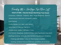 Foundry Top Floor 2BR Loft Parking & Workspace - B&B Melbourne