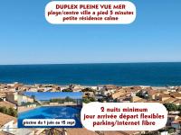 duplex pleine vue mer piscine plage a pied 5 minutes internet parking - Chambres d’hôtes Fleury
