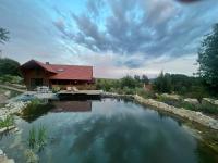 Blockbohlen HolzHaus mit Sauna, Outdoor Jacuzzi und BadeTeich - Ferienwohnung Gersfeld