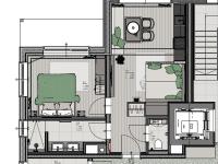 One-Bedroom Apartment with Balcony and Mountain View  