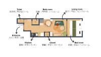 Studio Habitat Osaka Nagai Design Apartment - Chambres d'hôtes Osaka
