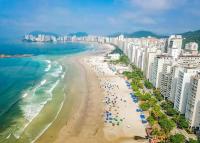 Ap na praia Pitangueiras com 2 vagas Guarujá apartamento - Chambres d’hôtes Guarujá