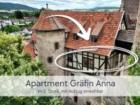 GRÄFIN ANNA - Rückzugsort für Freundetreffen in der historischen Hinterburg Schlitz - 2 Schlafzimmer, Altstadtlage, Garten, Aufzug, Hund willkommen - Ferienwohnung Schlitz