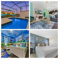 Epic Level-Up Villa - Walk to Oasis Club - Mario Room Mural Pool - B&B Davenport