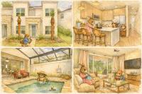 New Cozy & Spacious Townhouse near Disney - 4BR, 3FB, and Pool - B&B Orlando