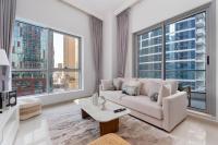 Apartment mit 1 Schlafzimmer, Balkon und Aussicht auf das Wasser