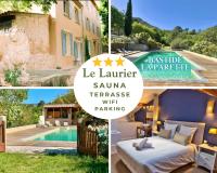 Le Laurier - Piscine, Sauna et Vue - Charme Provençal Authenticité - Bastide La Parette - Chambres d’hôtes Auriol