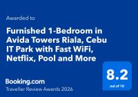 Furnished 1-Bedroom in Avida Towers Riala, Cebu IT Park with Fast WiFi, Netflix, Pool and More - Chambres d'hôtes Cebu