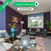 Modern And Vibrantly Designed Apartment - B&B Motherwell