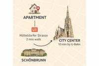 New City Studio near Schönbrunn Palace & Metro U3 - B&B Vienna