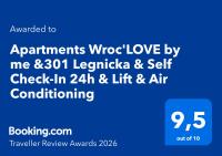 Apartments Wroc'LOVE by me &301 Legnicka & Self Check-In 24h & Lift & Air Conditioning - Chambres d'hôtes Wrocław