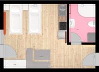 Appartamento con 1 Camera da Letto, Balcone e Vista Montagna 