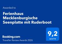 Ferienhaus Mecklenburgische Seenplatte mit Ruderboot - B&B Riepke
