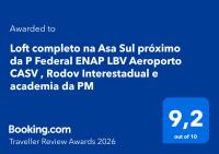 Loft completo na Asa Sul próximo da P Federal PRF ENAP LBV Aeroporto CASV , Rodov Interestadual e parque da cidade - Chambres d'hôtes Brasilia