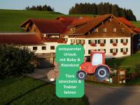 Ferienhof Eger - entspannter Urlaub mit Baby & Kleinkind - wahlweise top modern oder günstige Fewos - ruhig am Ende der Straße - Kälbchen füttern - Traktor fahren - Freie Fahrt mit den Hörnerbahnen in Sommersaison - E-Ladestation - E-bike Verleih ab Hof - B&B Immenstadt im Allgäu