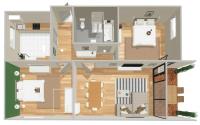 HyggeLiving - DELUXE - 90qm - Balkon - Gartenblick - 55 Zoll TV - Boxspringbetten - Hunde - Kinder - Fahrradkeller - Chambres d'hôtes Bad Harzburg