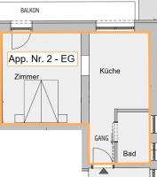 Apartamento de 1 dormitorio con ducha