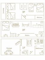 Osaka Rail Cottage, 7 min JR Kyobashi, 3-Story House,Parking - Chambres d'hôtes Osaka