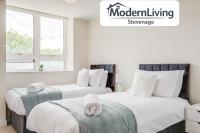 ModernLiving Stevenage 2 Bedroom Apartment Town Centre Sleeps 8 - B&B Stevenage