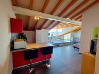 Charming attic with view on lake, Alps and castle - Ferienwohnung Colombier NE