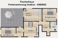 Fischerhaus - Ferienwohnung Undine - Chambres d’hôtes Borkum