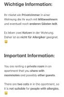 Zentrales Zimmer mit eigenem Balkon - Ferienwohnung Hamburg