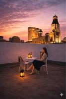 Private rooftop terrace with a stunning church view perfect for romantic evenings - B&B Daegu